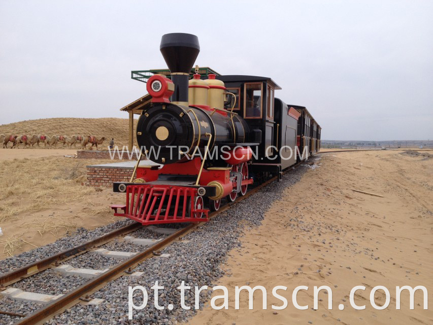 sightseeing train in desert